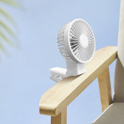 Portable Rechargeable Mini Fan W/ Clip Handheld Foldable Fan