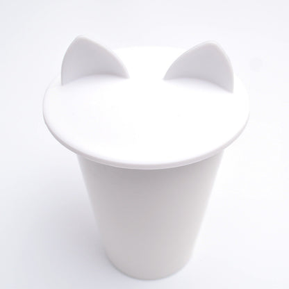 Durable Silicone Large Cat Ear Shaped Cup Lid Cover