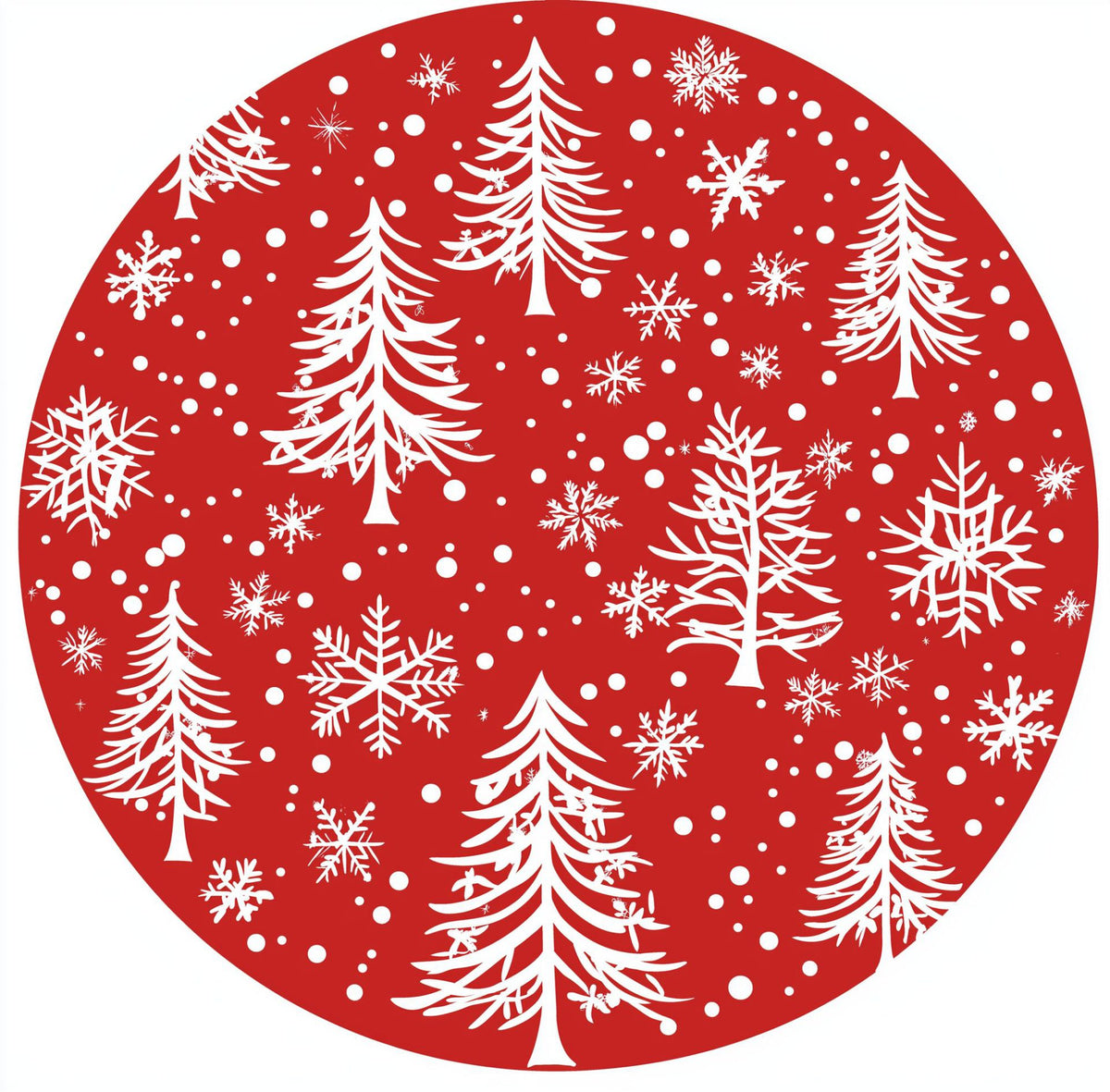 Full Size Full Color Digital Printing Christmas Tree Mat Diam 47"