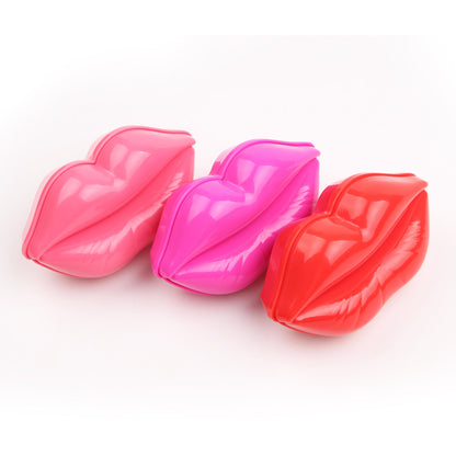 Portable Lip Shaped Hairbrush Mini Hair Comb With Mirror