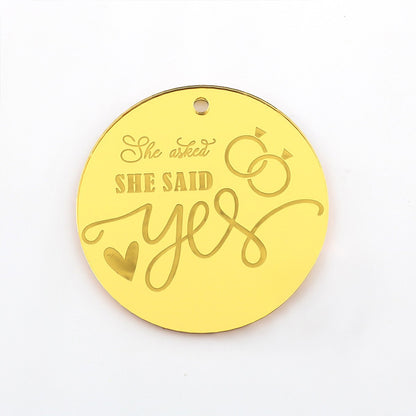Round Shape Acrylic Insert For Cookies Cake Decoration Cake Topper