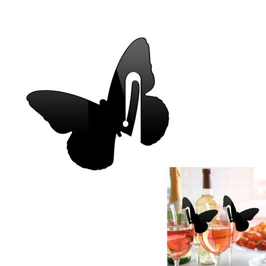 #1 Butterfly Acrylic Drink Marker Wine Glass Recognizer Name Marker