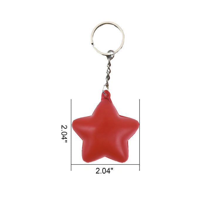 PU Star Shape Multi-colour Keychain