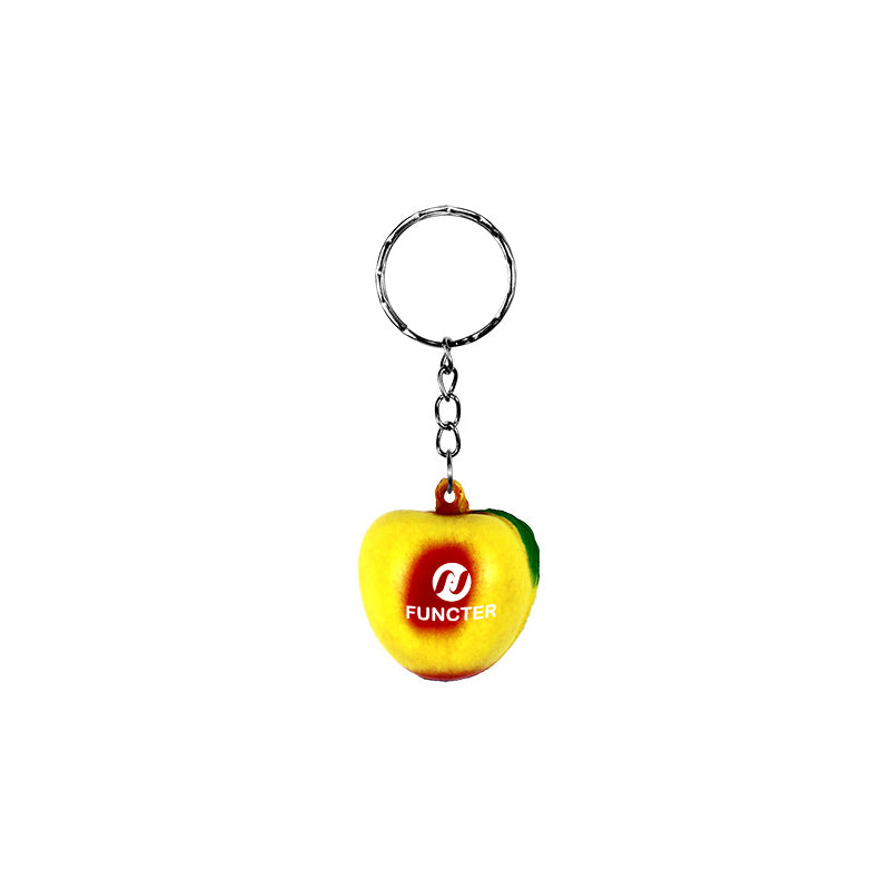 PU Simulated Peach Stress Reliever Ball Keychain