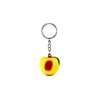 PU Simulated Peach Stress Reliever Ball Keychain