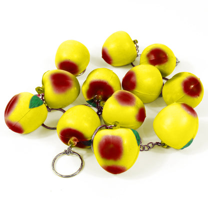 PU Simulated Peach Stress Reliever Ball Keychain