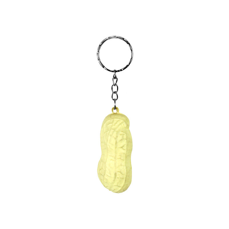 PU Simulated Peanut Stress Reliever Ball Keychain