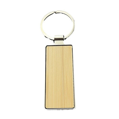 Bamboo Surface Long Square Shape Keychain