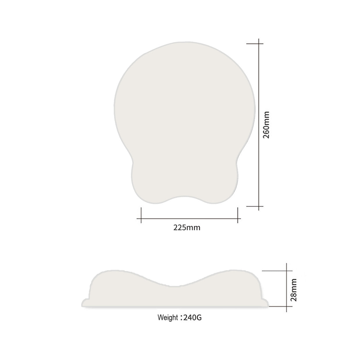 Gradient Mouse Pad W/ Silicone Infill Wrist Rest