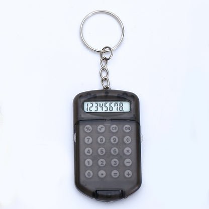 Mini Pocket Digits Electronic Calculator Keychain W/ Flip