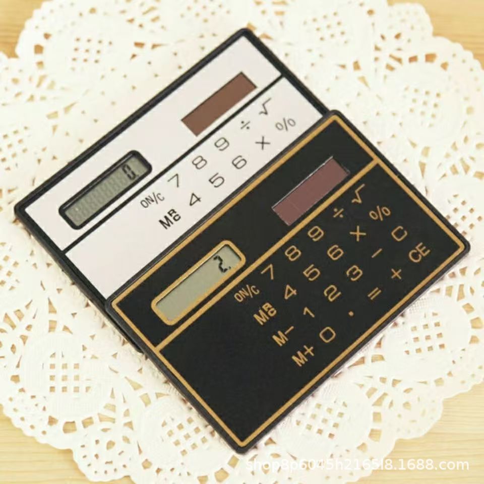 Mini Ultra Thin Solar Power Pocket Calculator