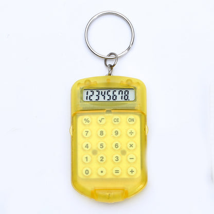 Mini Pocket Digits Electronic Calculator Keychain W/ Flip