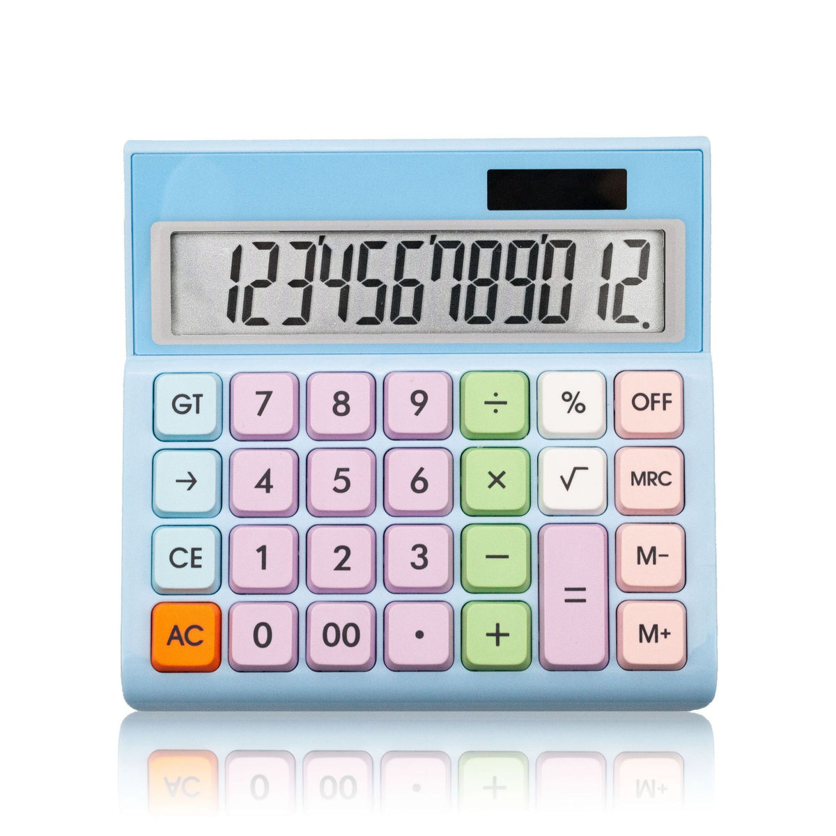 Battery Power 12 Digits Desktop Calculator W/ Non-Slip Base