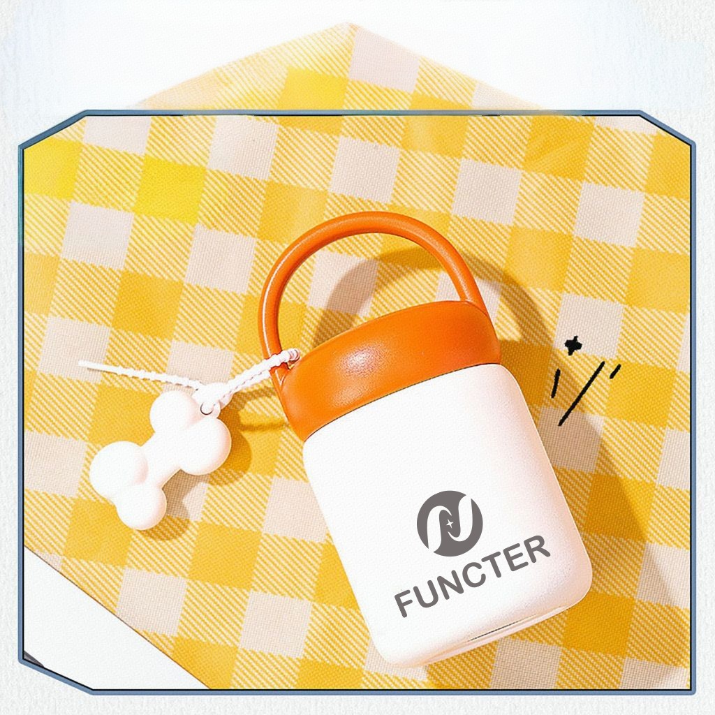 Insulated Water Bottle W/ Adorable Bone Charm 7 oz.