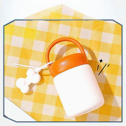 Insulated Water Bottle W/ Adorable Bone Charm 7 oz.