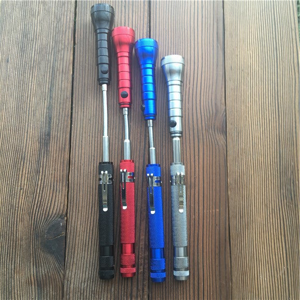 24" Flexible Magnetic Inspection Light W/ Telescopic Tube For Vehicle Repairing