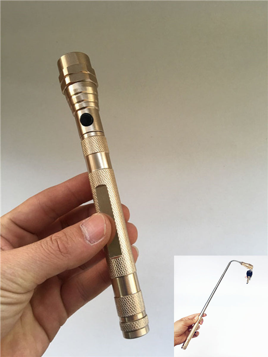Gold Single Head Magnetic Bendable Inspection Light Dual Magnet Work Light Corner Picker