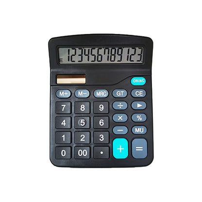 Solar & Battery Dual Power Electronic Calculator W/ Non-Slip Base