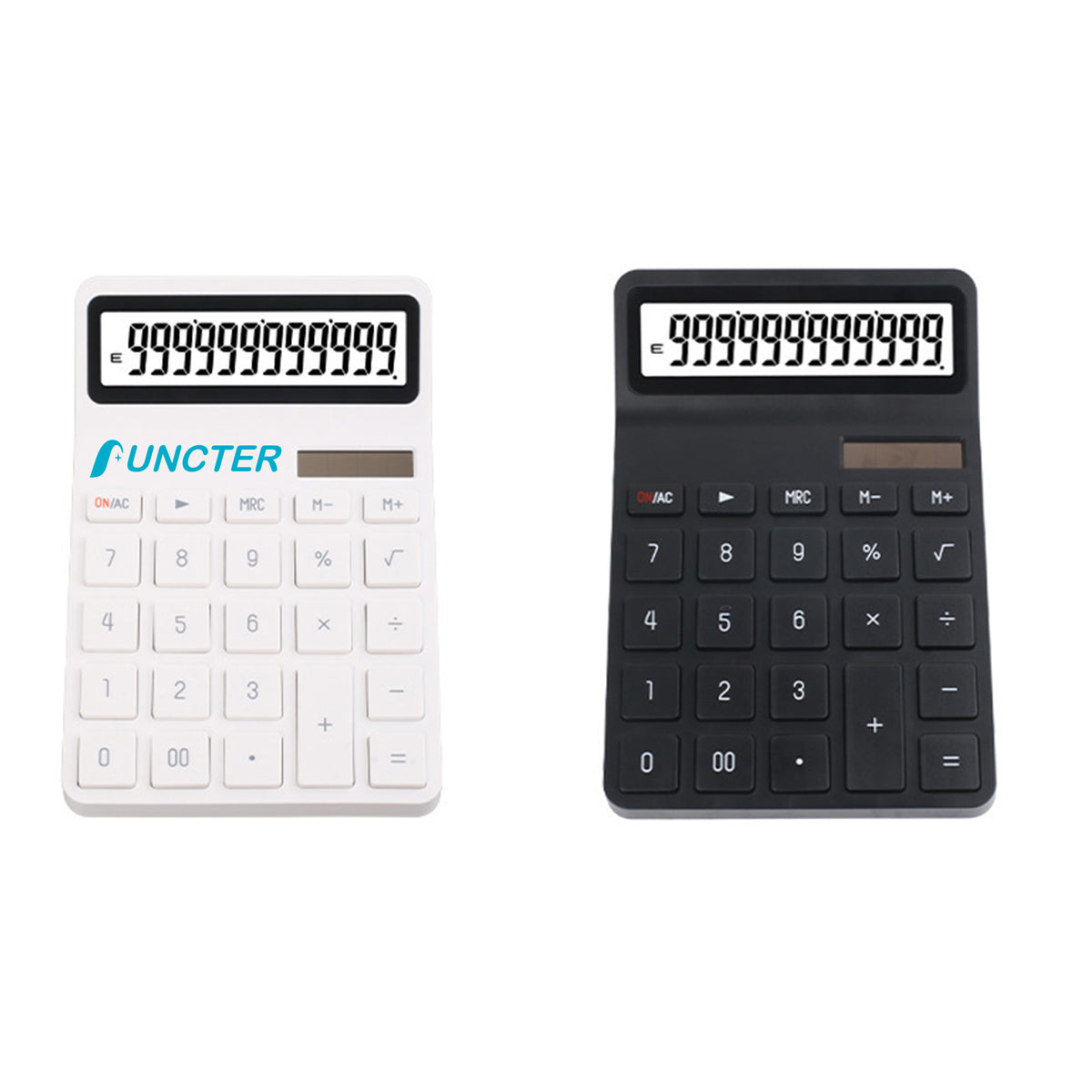 Solar & Battery Dual Power Electronic Calculator W/ Non-slip Base