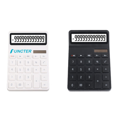 Solar & Battery Dual Power Electronic Calculator W/ Non-slip Base