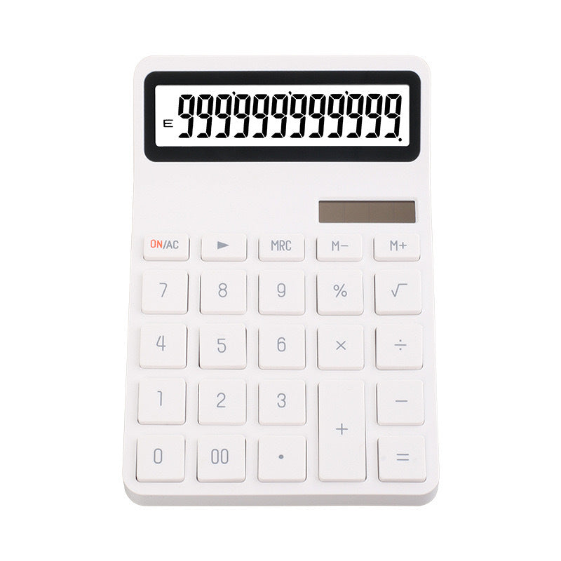 Solar & Battery Dual Power Electronic Calculator W/ Non-slip Base