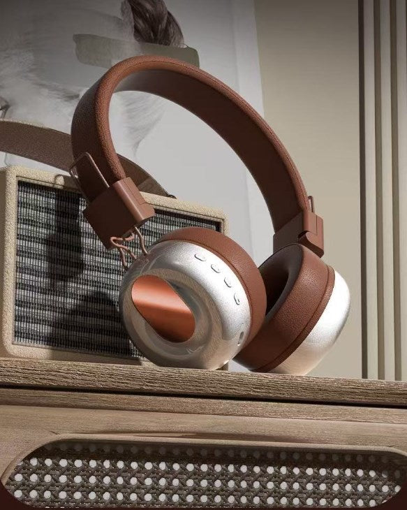Retro Classic Metal Wireless Noise Cancelling Headphones
