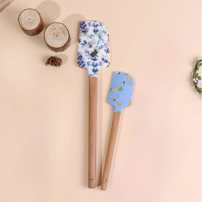 Silicone Spatula Set 2 Pcs for Baking, Stirring