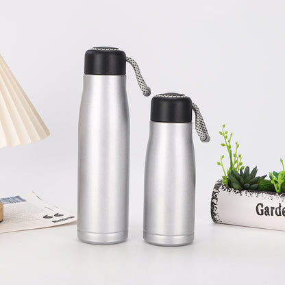 Stainless Steel Insulated Water Bottle W/ Carry Strap 18 oz.
