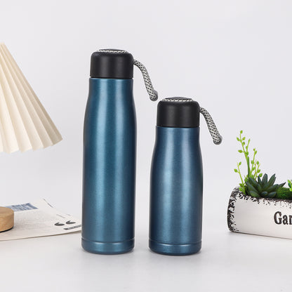 Stainless Steel Insulated Water Bottle W/ Carry Strap 18 oz.