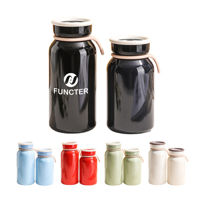 Stainless Steel Insulated Vacuum Cute Milk Water Bottle 13 oz.