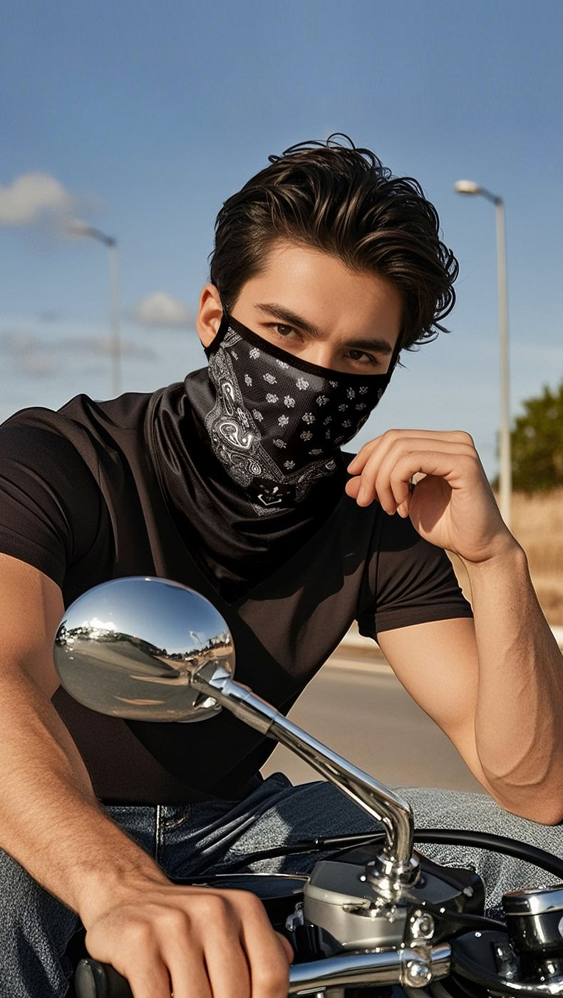 Motorcycle Sun Mask UV Ear Monaural Neck Gaiter(Full Size Custom Printing)