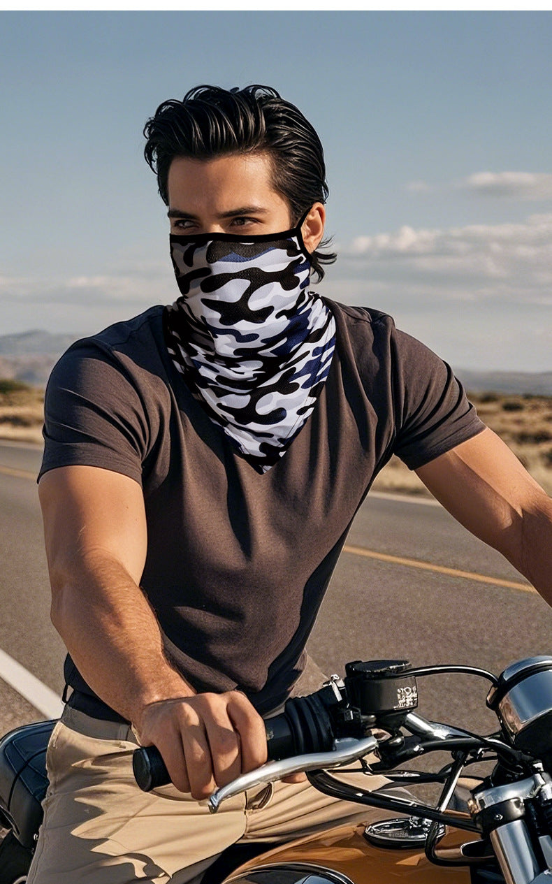 Motorcycle Sun Mask UV Ear Monaural Neck Gaiter(Full Size Custom Printing)