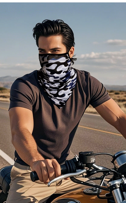 Motorcycle Sun Mask UV Ear Monaural Neck Gaiter(Full Size Custom Printing)