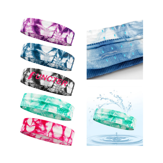 W/ Double Non-slip tape High Elastic Sweat Absorbing Headband