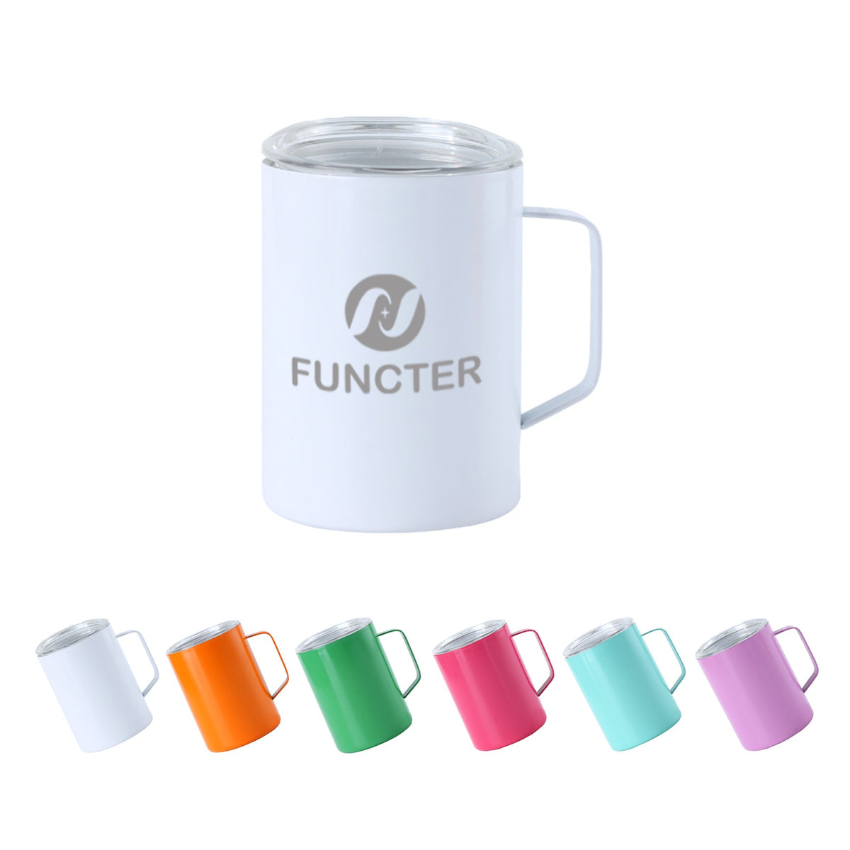 Laser Engraved Mini Coffee Cup W/ Straw & Handle 3 oz.