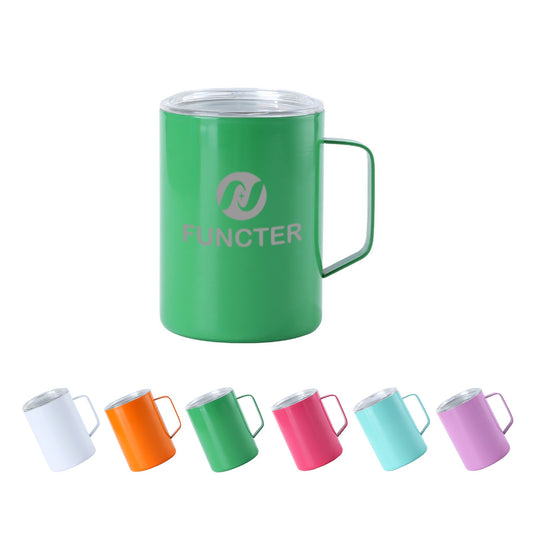Laser Engraved Mini Coffee Cup W/ Straw & Handle 7 oz.