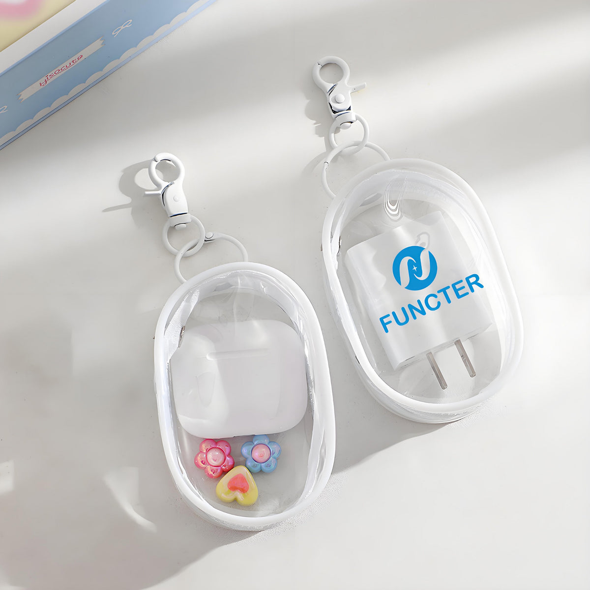 Data Cable Storage Bag W/ Key Chain