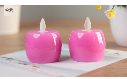 Mini Apple Electronic Candle W/ Flat Slit