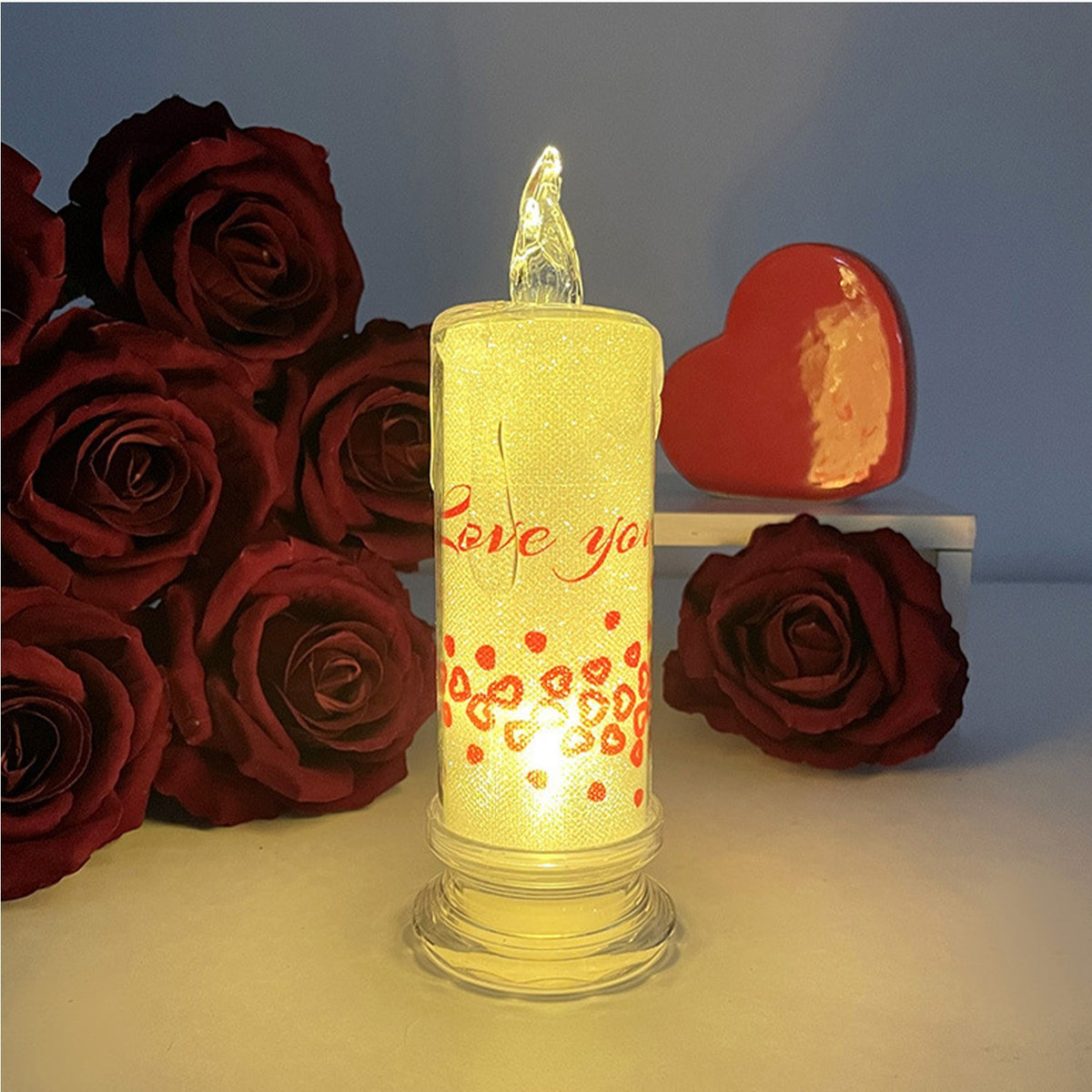 Electronic Candle LED Light W/ Candlesticks