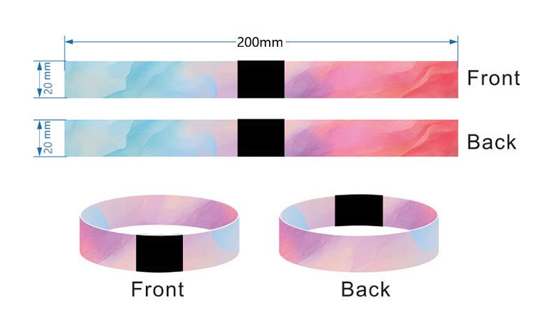 Custom Polyester Event Wristband 8 x 0.8"
