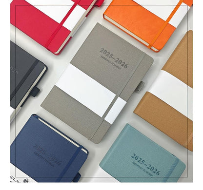 2025 Monthly Planner A5 PU Notebook