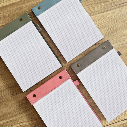 A5 Notepad Lined Pages W/ Pen Sleeve