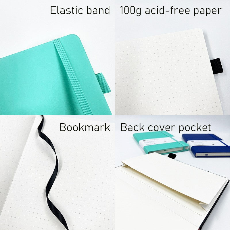 A5 Dotted Notebook W/ Elastic Band
