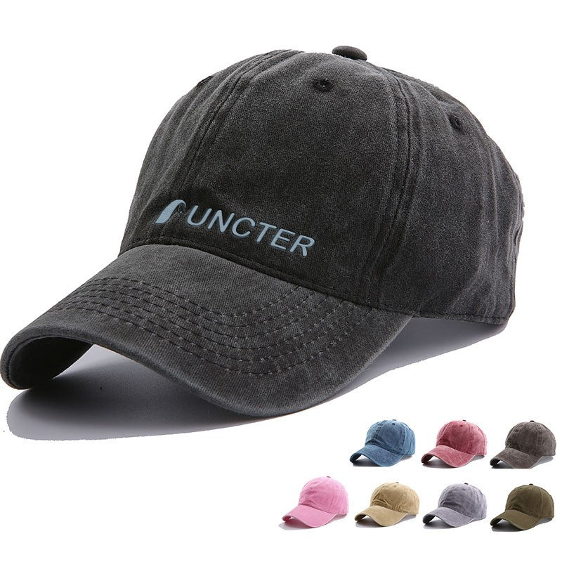 6 Panel Embroidered Washed Baseball Cap