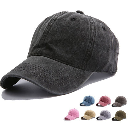 6 Panel Embroidered Washed Baseball Cap