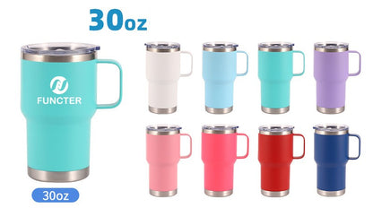 30 oz. Stainless Steel Insulated Water Bottle Hdandle Mug