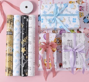 Personalized Uncoated Offset Gift Wrapping Paper 27 x 20"