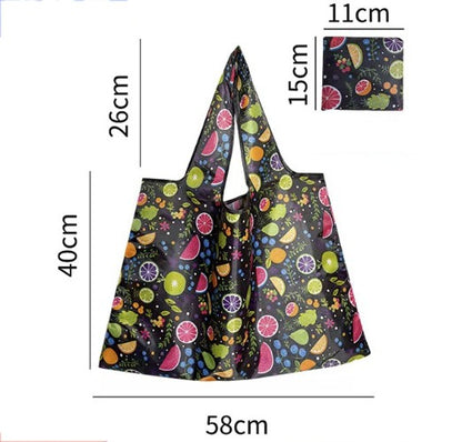 Full Customized Oxfod Foldable Shopping Bag Lightweight Waterproof Shoulder Storage Bag