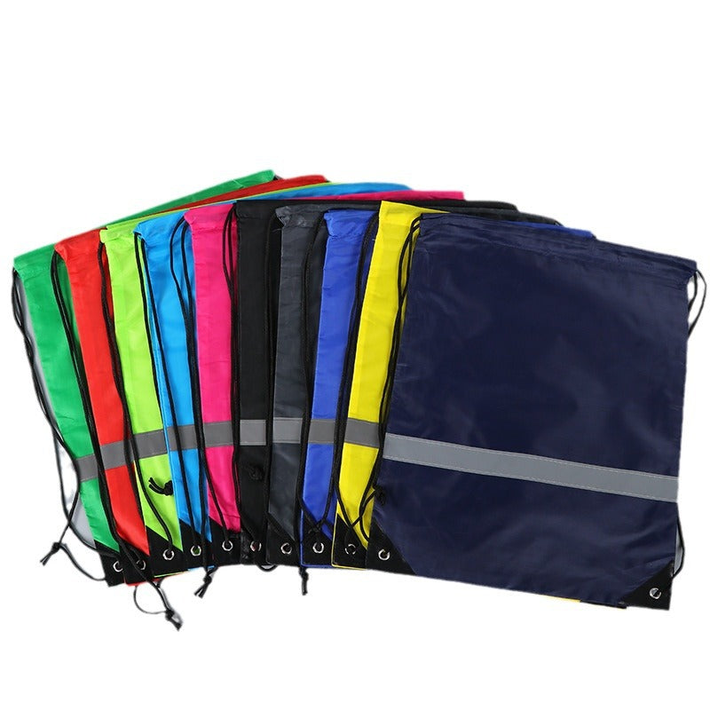 Reflective Drawstring Pocket Drawstring Backpack