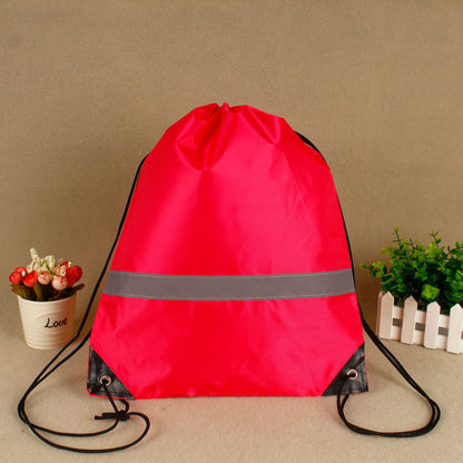 Reflective Drawstring Pocket Drawstring Backpack